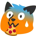 :blobfoxnompizzaterrified