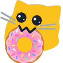 :blobcatdonutnom