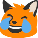 :blobfoxcrylaugh