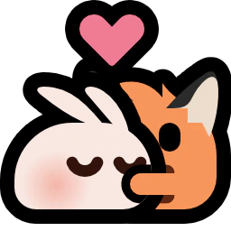 :neofox_hug_bun_heart