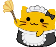 :blobcat_maid_hataki