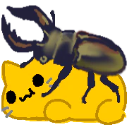 :blobcatpnd_onthestagbeetle