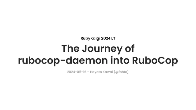 The Journey of rubocop-daemon into RuboCop